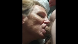 Granny Sucking Dick like a Pro Amateur Blowjob