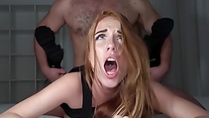 SHE DIDN&#'T EXPECT THIS - Redhead College Babe DESTROYED By Big Cock Muscular Bull - HOLLY MOLLY