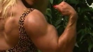 Tami W retro flexing biceps