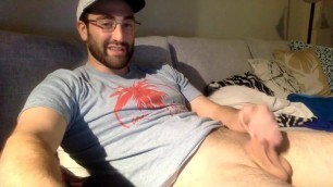 handsome daddy hung jerking his tool on cam