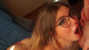 STUDENT SUCKS BIG COCK AND GIVES IN THE ASS
